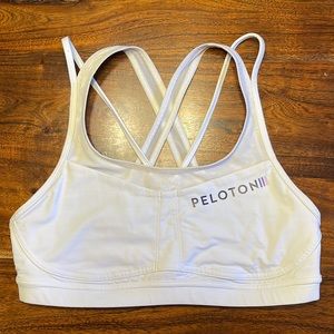 Peloton x Lululemon white Stash to Dash sports bra (size 8)